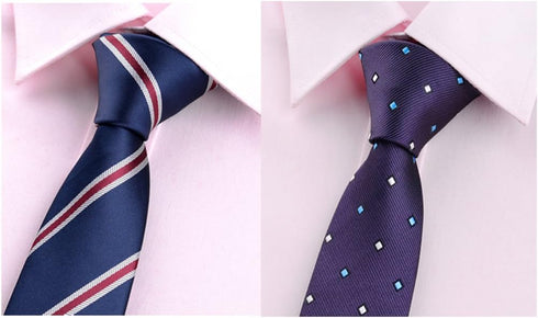 AUSKY 4 Packs Skinny Neckties for Men Boys, 2.35'' Wide Slim Ties in Different Textured Style Mixed set...