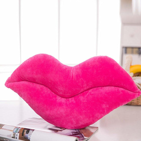LEVINIS Hot Pink Lip Shape Throw Pillows Girls Soft Velvet Decorative Reversible Pillow Cushion for Bed Couch Office 23.6 x 13.6 Inch...