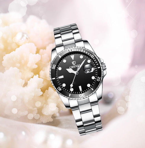 Women's Classic Fashion Silver Stainless Steel Watches Waterproof Date Luminous Lady Dress Wrist Watch...