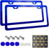 Aootf Blue License Plate Frames- Cute Car Tag Holders for Women, 2 Pack Slim Aluminum Bracket with Mount Kit Fit Front & Rear, 2 Holes, Personaliz...