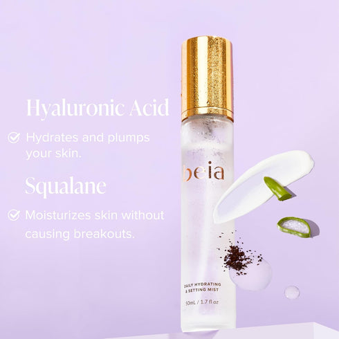 Face Hydrating & Setting Mist for Women - 0.5 Fl Oz - Moisturizing Skincare Mist Spray for Face With Hyaluronic Acid - Setting Facial Spray Mist T...