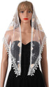 Wedding Church Veils Lace Scarf Floral Shawl Mass Tulle Head Covering Cathedral Mantilla Veil for Women...