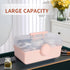 Three-Layer Clear Plastic Storage Case for Art Craft and Cosmetic, Portable Cosmetic Organizer Storage Box, Large Capacity Storage Makeup Box Make...