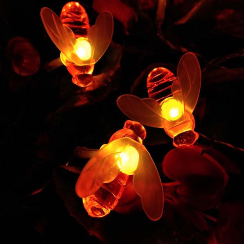 Honeybee Fairy String Lights,40 LED 14Ft Honeybee Battery Power Led String Lights for Party,Wedding,Xmas,Decoration,Gardens,Patios...
