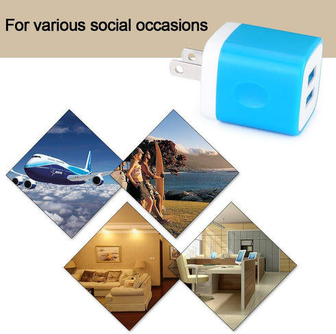 Wall Charger, Sicodo 3-Pack Dual Port USB Home Travel Wall Charger Plug Compatible with iPhone 15,14,13,12, SE,11, X Pro Max, Plus, Mini, Samsung ...