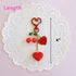 Cute Cherry Keychain with Heart Clasp, Lovely Heart Keyring Charm, Keychain Accessories for Women and Girls...