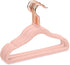 MIZGI Premium Kids Velvet Hangers (Pack of 50) with Copper/Rose Gold Hooks,Space Saving Ultra Thin,Non Slip Baby Hangers for Children's Skirt Dres...
