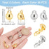PH PandaHall 40pcs Clip-on Earring Converter, Brass Earrings Converters with Easy Open Loop Earring Findings for Non-Pierced Ears DIY Earrings Jew...
