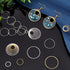 PH PandaHall 240 pcs 8 Sizes 10/12/14/16/18/20/22/25mm Round Open Back Bezel Charms Pendants Hollow Frame Pendant for Resin Earring Bracelet Penda...