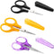 3Pcs Small Scissors All Purpose Craft Scissors Stainless Steel Scissors with Protective Cover Mini Detail Craft Scissors Precision Straight Fine T...