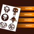 Punisher Stencil | Reusable Halloween Horror Skull Face Paint Gothic Graffiti Street Art Stencils for Painting on Wood, Glass, Wall, Rock, Fabric,...