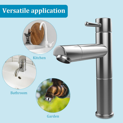 OSALADI Faucet Adapter Kit Brass Faucet Adapter Garden Hose Adapter Hose Adapter for Sink Male/Female Faucet to Hose Adapter for Removable,Cache A...