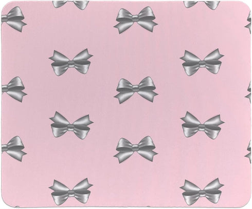 Girly Pink Mouse Pad,Bowknot Personalized Mouse Mat Design,Mouse pad for Desk Office Gaming Working,Gifts for Girls Women Female Friends,9.5x7.9 i...