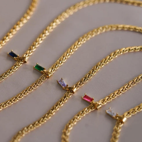 18K Gold Filled Vintage Choker Necklace Women Choker Necklace Waterproof Gold Gift for Women Necklace Jewelry Anti Tarnish Gemstone Zircon Necklac...