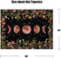 Rexful Moonlit Garden Tapestry, Moon Phase Surrounded by Plants and Flowers Black Wall Hanging Blanket 44×60 inch...