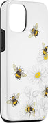iPhone 15 bumble bee - honey bees Bee lover Daisy Flower White Case...