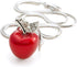 PammyJ Candy Red Apple Silvertone Pendant Necklace, 17.5"...