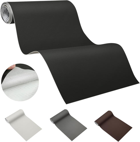 Leather Repair Patch, 16'' × 60'' Large Leather Repair Tape Kit, Self-Adhesive Leather Patches for Furniture, Couch, Sofa, Car Seat, Chair, Clothi...