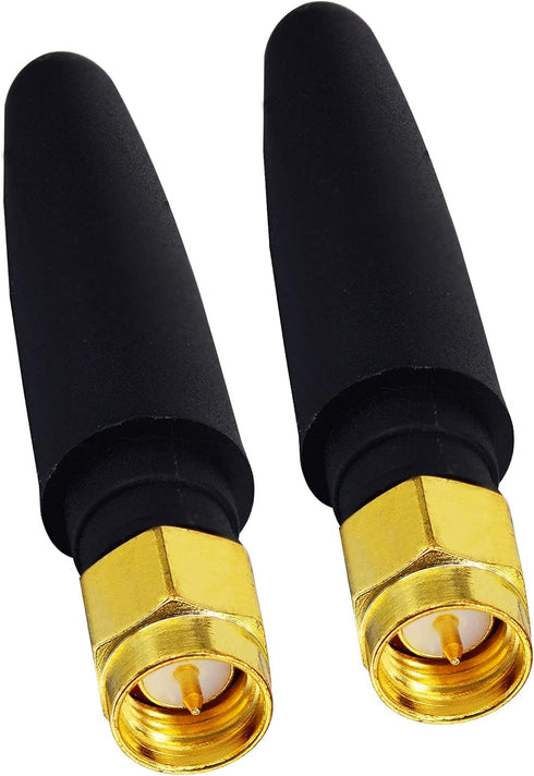 BOOBRIE 2-Pack 2.4GHz Mini WiFi Antenna 2dBi FPV Antenna Omni Directional SMA Male Omni-Directional Small PC WiFi Bluetooth Antenna Aerial Signal ...