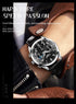 Quartz Casual Men's Watches?Genuine Leather Strap Mens Watches, Waterproof, Night Light, Calendar, Chronograph Watch for Stylish Men...