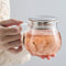 IwaiLoft Glass Teapot with Removable Stainless Steel Filter Lid Stovetop & Microwave Safe Borosilicate Glass Kettle for Loose Leaf, Blooming Tea A...