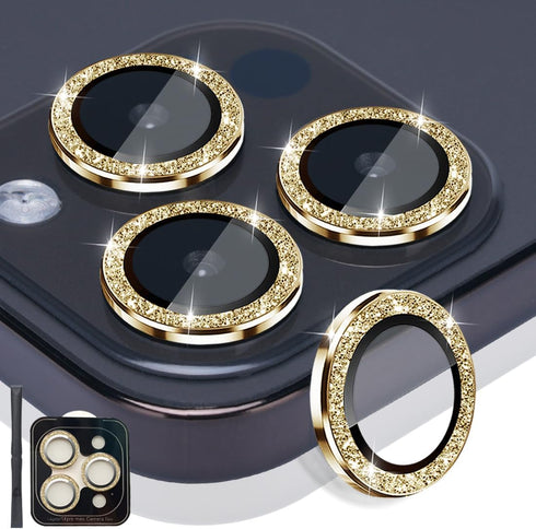 Camera Lens Protector for iPhone 14 Pro & iPhone 14 Pro Max, Tempered Glass Lens Protector Aluminum Alloy Ring Camera Cover Fits for iPhone 14 Pro...
