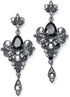 Mariell Vintage Black and Grey Crystal & CZ Chandelier Dangle Earrings for Fashion, Prom, Bridesmaids...
