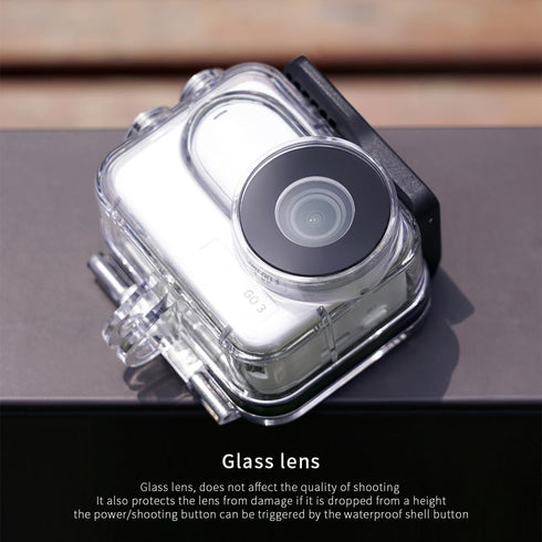 50M Waterproof Housing for Insta360 GO 3, Protective 50m Underwater Dive Case Shell with Buoyancy Handle for Insta360 GO 3 Action Camera...
