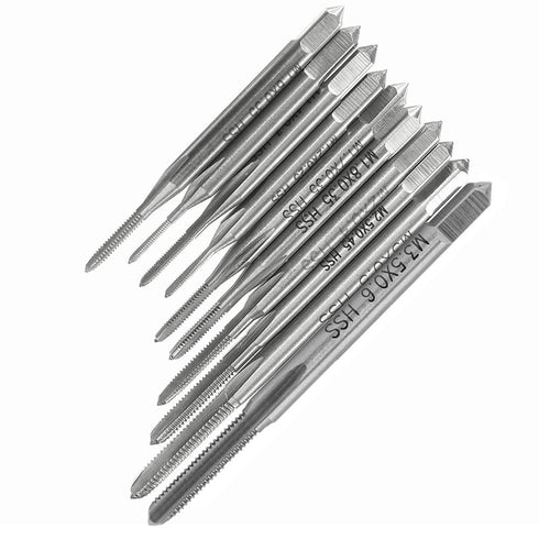 Yakamoz 10pcs Micro Taps Bits Mini Machine Screw Drill Tap Set Metric Thread Screws Plug Bit Small Tapping Bits Tool...