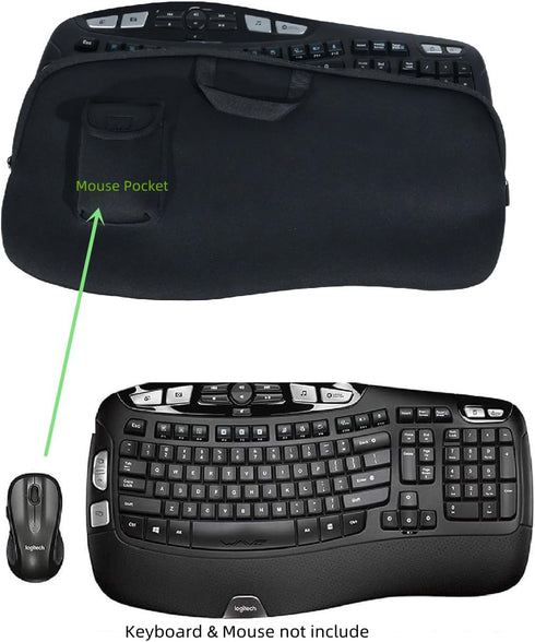 Keyboard Carry Case Storage Bag for Logitech K350 MK550 MK570 Wireless Wave Keyboard and Mouse Combo...