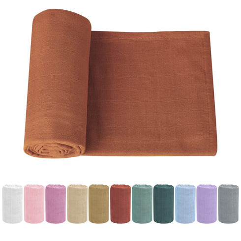 Newborn Baby Swaddle Blanket Unisex Swaddle Wrap Soft Silky Muslin Swaddle Blankets Neutral Receiving Blanket for Newborn Boys and Girls Large 47 ...