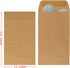 200 Pack #3 Kraft coin envelope 2.5 x 4.25 inches Kraft Envelopes Classic Small Parts Envelopes with Self Adhesive Gummed Flap for Coins Cash Cred...