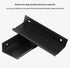 Edge Pull Finger Pull Handle Door Finger Pull -LS7030BK96 Cabinet Finger Pulls Black Cabinet Finger Pull Round Kitchen Finger Pulls 5Pack...