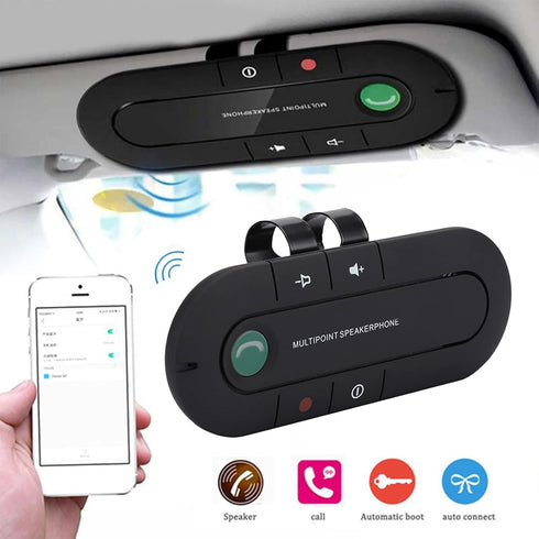 Wireless Bluetooth Sun Visor Car Speakerphone with Charger - Handsfree Call Music Speaker Kit......