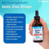 LIQUIDHEALTH Ionic Zinc 15mg, 2 Oz Zinc Liquid, Pure Zinc Vitamin Drops, Liquid Vitamin Zinc Supplement, Zinc Sulfate Heptahydrate for Adults, Men...