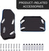 2 PCS Car Accelerator Brake Pedal Kit, Metal Rubber Sports Style Non-Slip Wear-Resistant Pedal Modification Pedal, Car Replacement Parts, for Most...