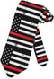 Red Line Mens Tie Firefighter Red Line American Flag Necktie,Fun Print Woven Slim Neck Ties for Men...