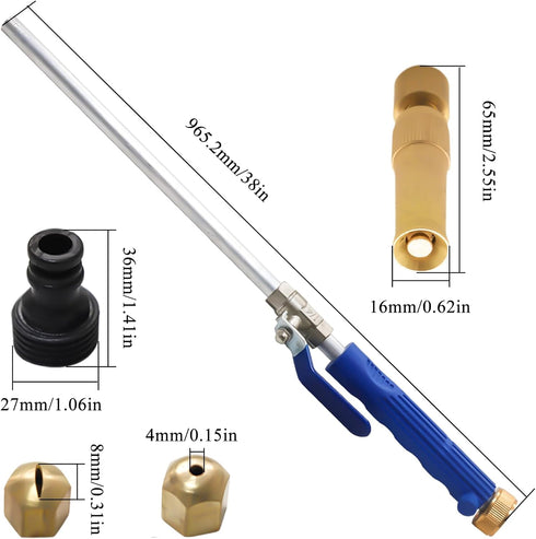2024 Upgraded Jet Nozzle for Garden Hose, Jet Nozzle High Pressure Hose Nozzle, Jet High Pressure Washer Tools with Quick Connectors?2-in-1 Jet No...