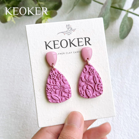 KEOKER Polymer Clay Texture Roller, Polymer Clay Roller for Making Earrings, Like Polymer Clay Texture Sheets, Great Work with Polymer Clay Cutter...