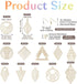 Boho Wooden Earring Making Kit 48pcs Unfinished Natural Wood Filigree Pendants in Round & Rhombus & Tree & Arrow & Kite Shape with Earring Hooks &...