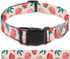 Dog Collar, Cute Pet Collar Adjustable for Large Dogs, Soft Dog Collars with Quick Release Buckle for Walking Running Cute Strawberry...