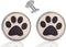 Custom Classic Jewelry Tuxedo Shirt Sliver Cufflinks Men's Unique Business Wedding Gifts (Dog Paw Print)...
