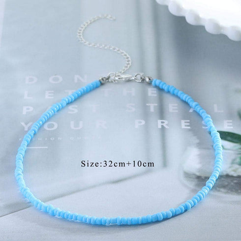 Yalice Boho Choker Necklace Chain Rice Beaded Necklaces Jewelry for Women and Girls...