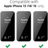 oakxco Thin Slim Clear case for iPhone 15 iPhone 14 iPhone 13 Case, Transparent Hybrid Hard Shell Plastic & Soft Silicone Rubber Bumper, Non-Yello...