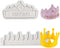 Set of 2 Princess Crown Silicone Fondant Molds 3D Crown Gumpaste Candy Mold Sugarcraft Baking Tool for Birthday Party Cake Topper Decorating...