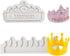 Set of 2 Princess Crown Silicone Fondant Molds 3D Crown Gumpaste Candy Mold Sugarcraft Baking Tool for Birthday Party Cake Topper Decorating...