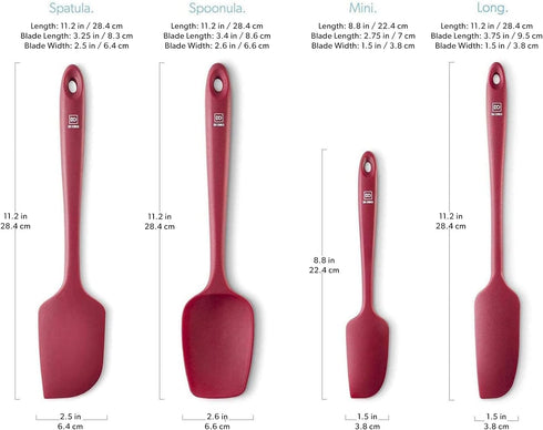 DI ORO Silicone Spatula Set - Rubber Kitchen Spatulas for Baking, Cooking, & Mixing - 600°F Heat-Resistant & BPA Free Silicone Scraper Spatulas fo...