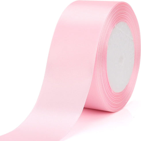 25 Yards 1-1/2 inches Wide Satin Ribbon Suitable for Wedding, Party and Gift Box Packaging Ribbon (Pale Pink, 1-1/2")...