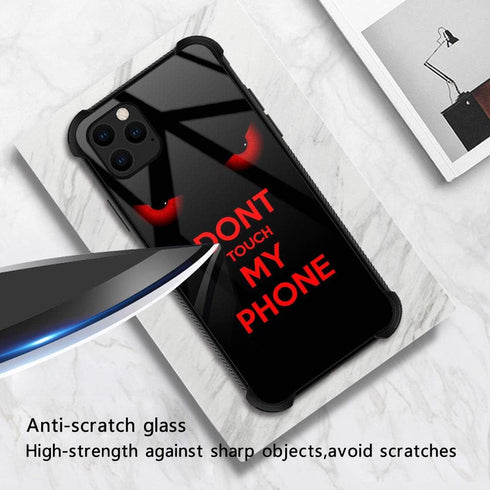 ZHEGAILIAN Case Compatible with iPhone 13,Dont Touch Case for iPhone 13 for Boys Men,Pattern Design Anti-Scratch Organic Glass Case for iPhone 13 ...