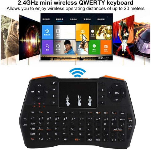 ASHATA Mini Wireless Keyboard for Viboton I8 Plus,2.4GHz Mini Wireless Keyboard Multi-Function Keyboard for Andriod TV Box/Google TV Box/XBOX360...